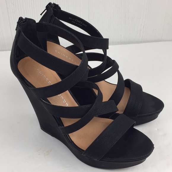 Chinese Laundry Shoes - Chinese Laundry Monaco Black Wedge Platform 9.5